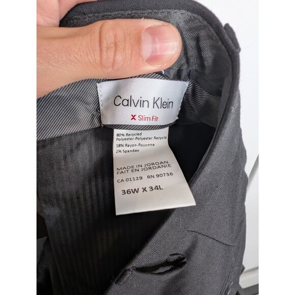 Calvin Klein Men's Slim Fit Dress Pants 36Wx 34L Black - Picture 5 of 5